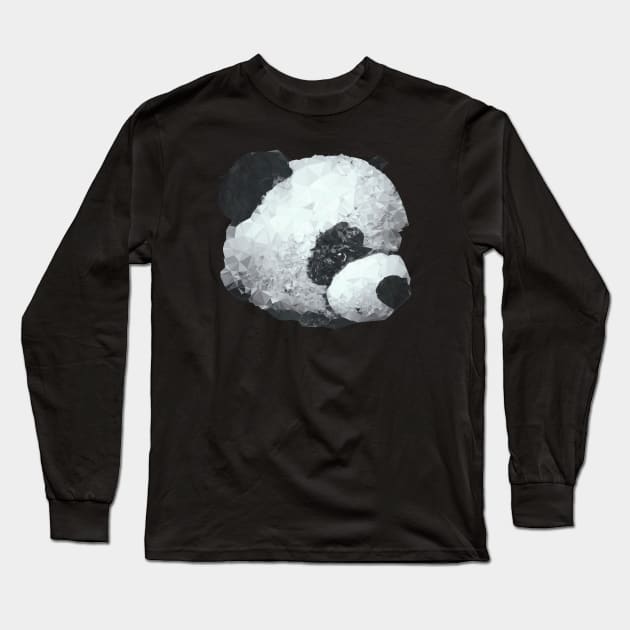 Panda Bear Portrait Long Sleeve T-Shirt by DyrkWyst